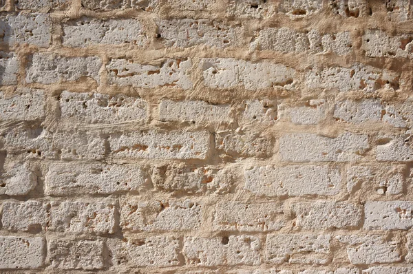 Antigua pared de piedra blanca — Foto de Stock
