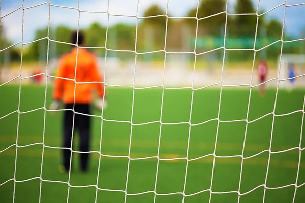 Portiere con focus selettivo — Foto Stock