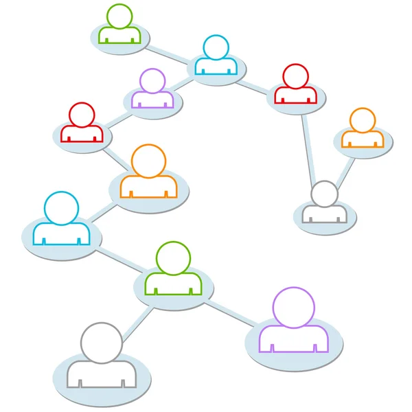 Ícone de rede do grupo de usuários — Vetor de Stock