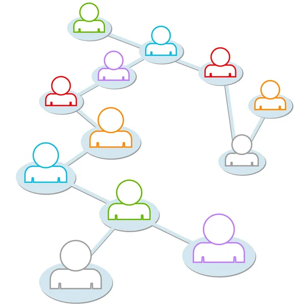 Icône du réseau du groupe d'utilisateurs — Image vectorielle