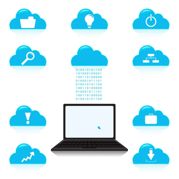 Cloud computing ikon – Stock-vektor