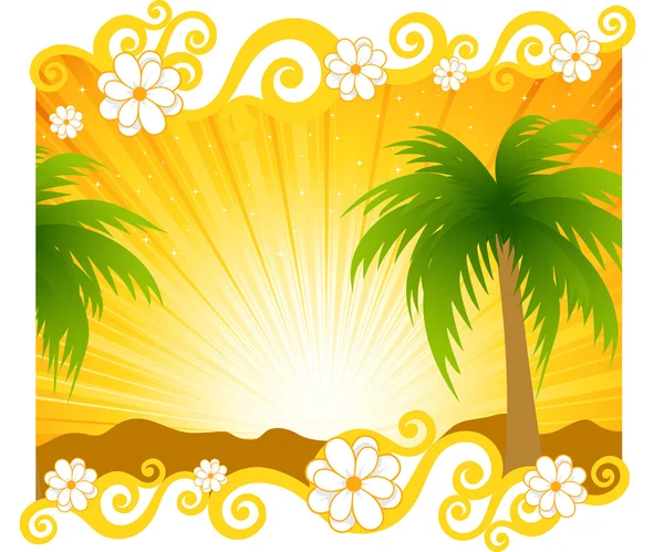 Summer Vector Background — Stock Vector