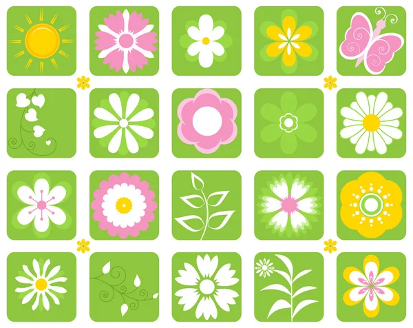 Flower Set — Stock Vector