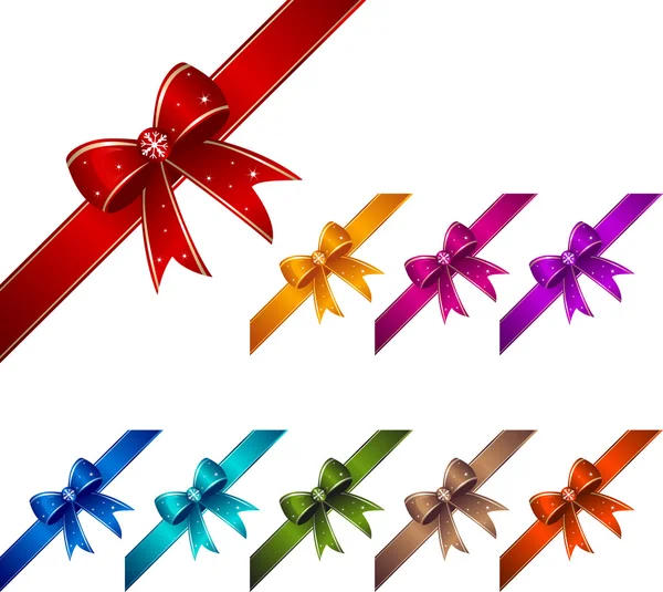 Set de arco de regalo — Vector de stock