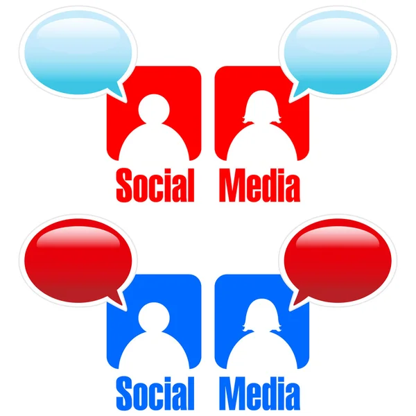 Sosyal medya — Stok Vektör