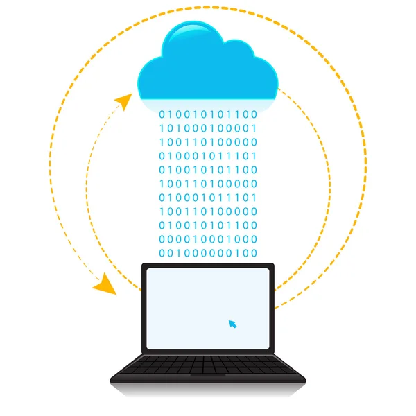 Icône de cloud computing — Image vectorielle