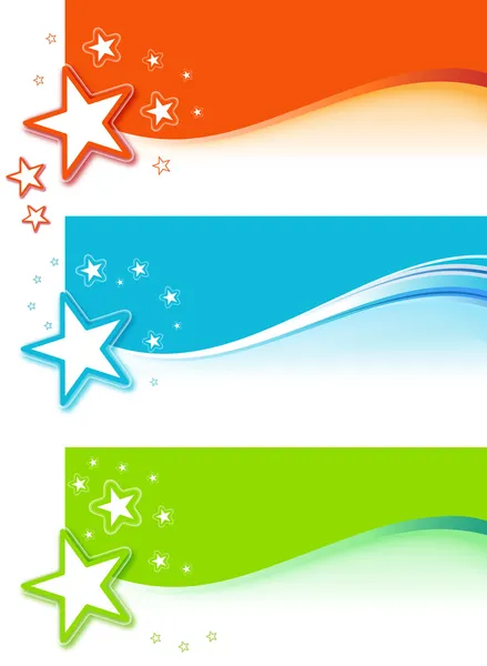 Star Banner Set — Stock Vector