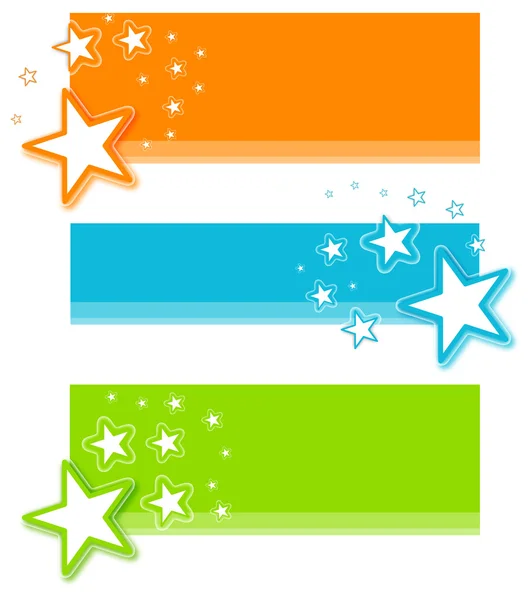 Star Banner Set — Stock Vector