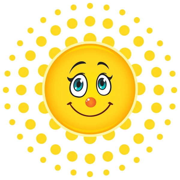 Soleil souriant — Image vectorielle