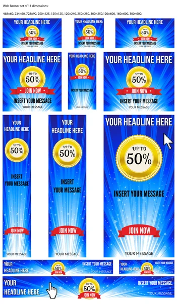 Web Ads Banners — Stock Vector