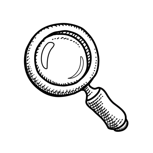 Hand drawn magnifying glass — Stock Vector