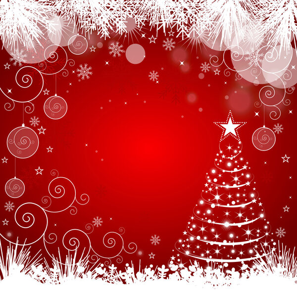 Christmas Tree Background - Illustration