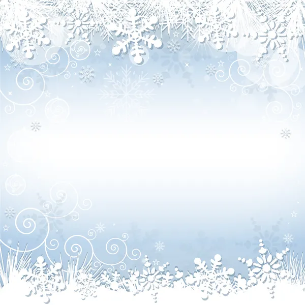 Blue Snowflake Background — Stock Vector