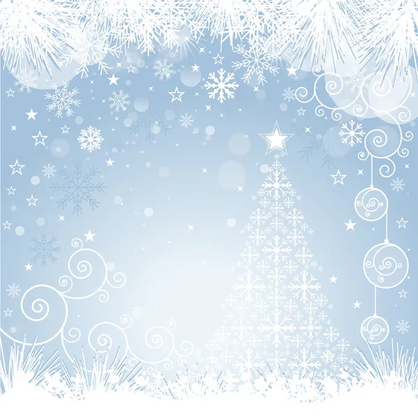 Blue Snowflake Background Stock Illustration