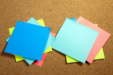 mantar pano-soyut olarak çok renkli stickies