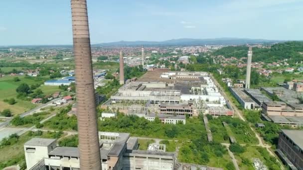 Usine Viskoza Loznica Serbie Abandonné Les Cheminées Pillées Exploration Urbaine — Video