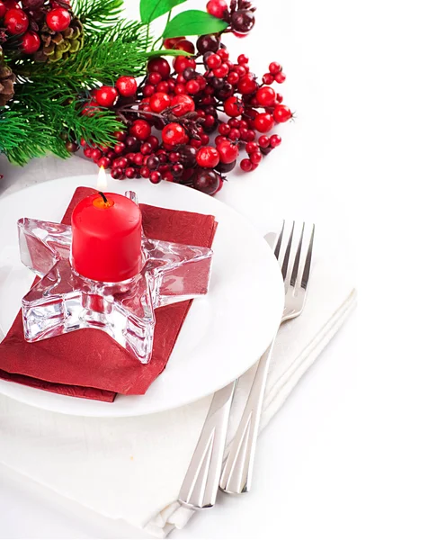 Christmas table layout — Stock Photo, Image