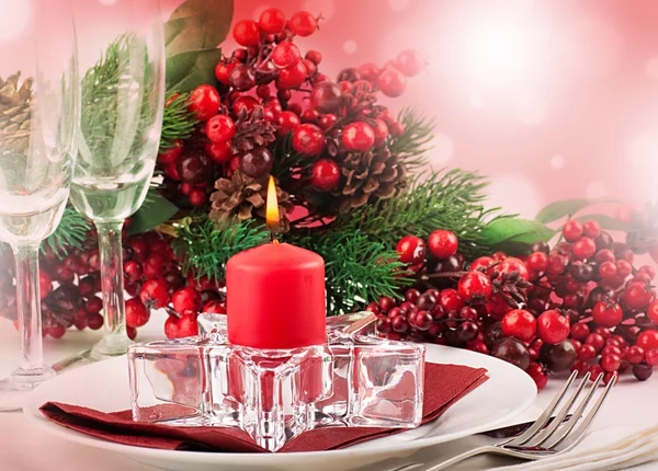 Tischordnung zu Weihnachten — Stockfoto
