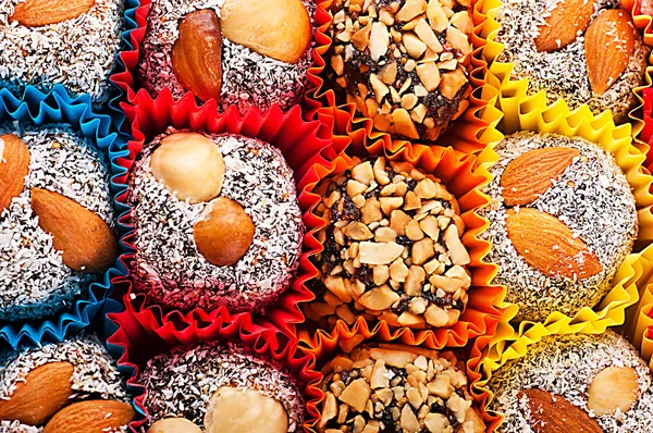 Turecké cukrovinky a sladkosti, chutné pozadí — Stock fotografie
