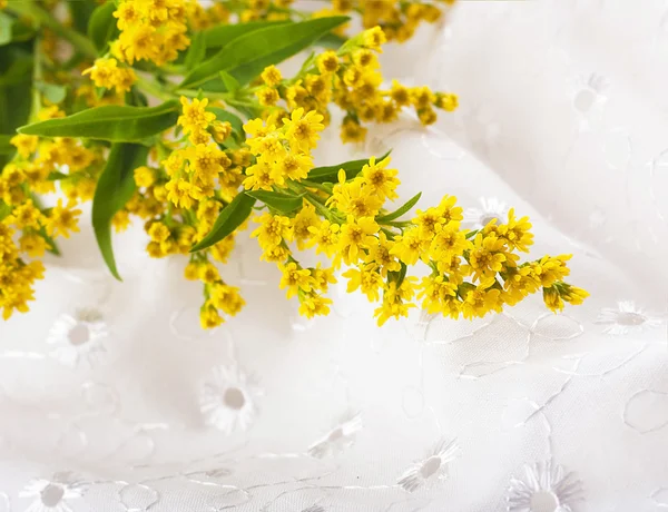 Bouquet from yellow asters, a flower background — Stock Photo, Image
