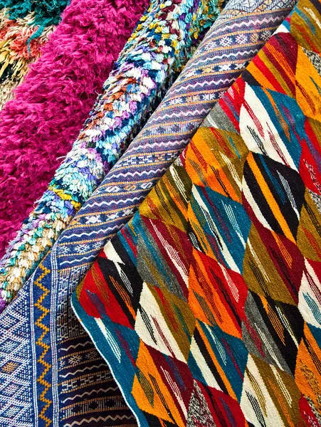 Bright paints of the Moroccan and berber carpets — Stock Photo, Image