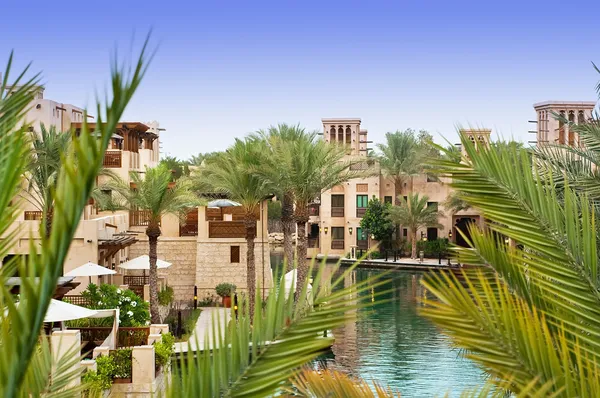 O antigo distrito de Dubai, Madinat Jumeirah — Fotografia de Stock