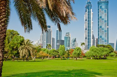 Dubai, Birleşik Arap Emirlikleri park genel görünümü