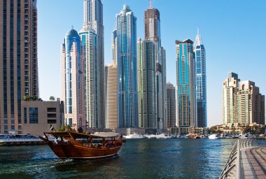 Dubai, Birleşik Arap Emirlikleri bir yerleşim alanı genel görünümü