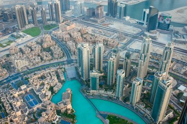 Dubai, Birleşik Arap Emirlikleri-Haziran 7: kenti gözlem güverte burj Dubai en yüksek dünyanın 7 Haziran 2013 dubai Binası