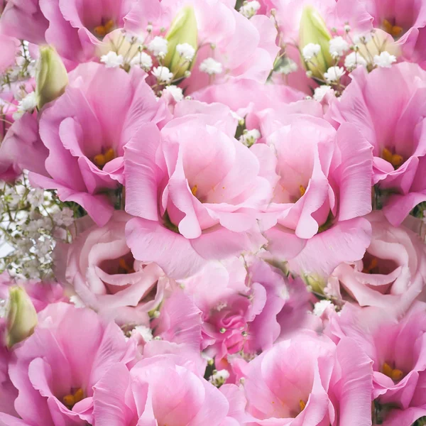 Bouquet of pink roses, floral background — Stock Photo, Image