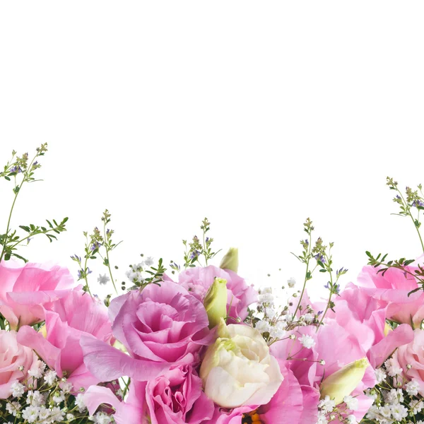 Bouquet of pink roses, floral background — Stock Photo, Image