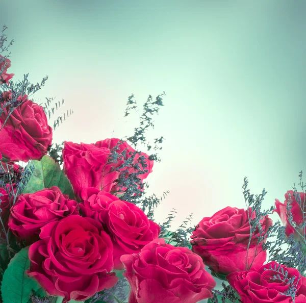 Ein Strauß roter Rosen — Stockfoto