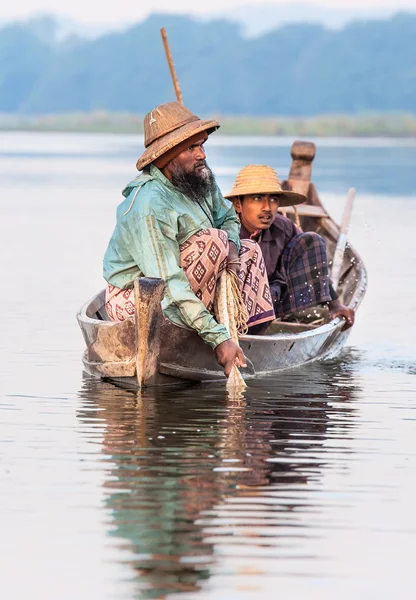Fishermen with fish — Stock Photo, Image