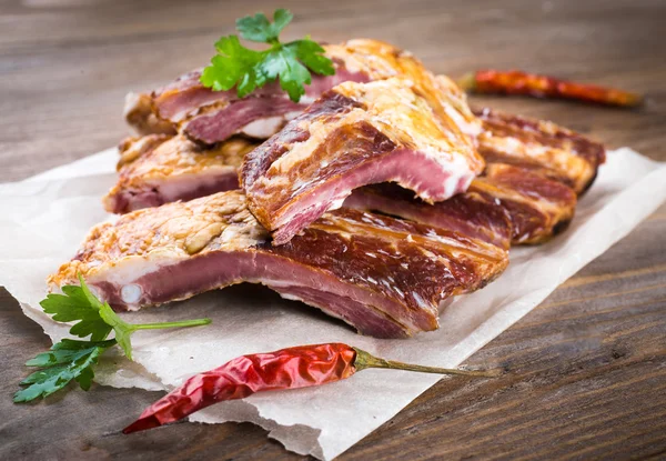 Lamb ribs with parsley — Stock Photo, Image