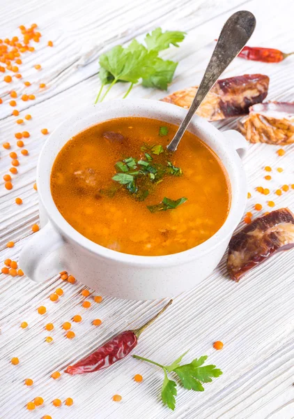 Soup of lentils — Stock Photo, Image