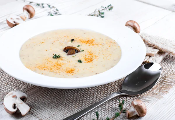 Soupe champignon Champignons — Photo