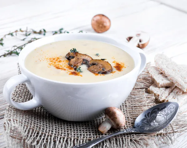 Champignons mushroom soup — Stock Photo, Image