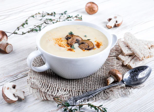 Champignons mushroom soup — Stock Image Champignons mushroom soup Stock Image