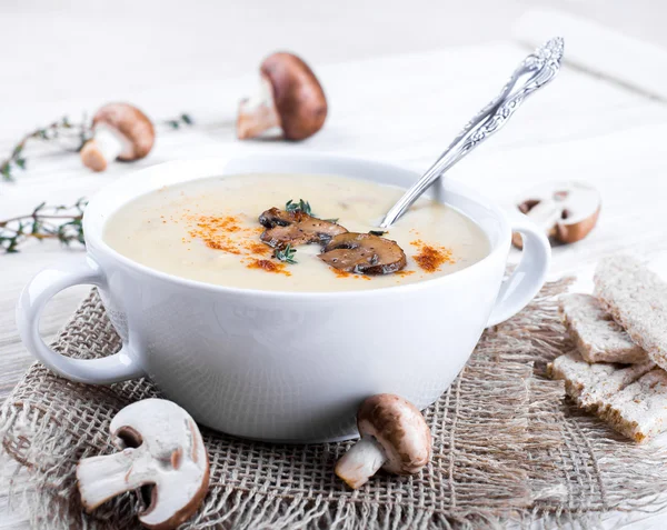 Champignons mushroom soup — Stock Image Champignons mushroom soup Stock Photo