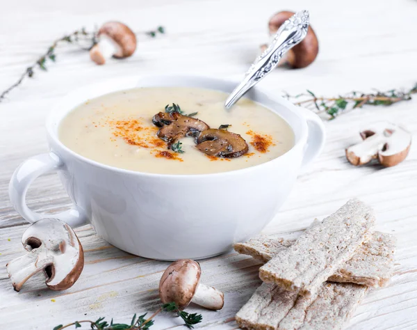 Champignons mushroom soup — Stock Image Champignons mushroom soup Royalty Free Stock Images