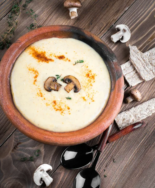 Champignons mushroom soup — Stock Image Champignons mushroom soup Stock Image