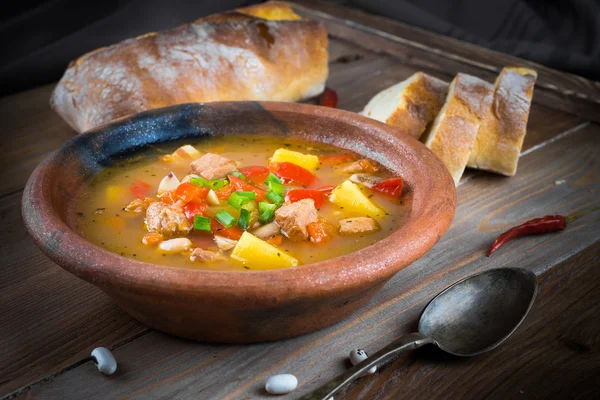 Sopa con carne — Foto de Stock