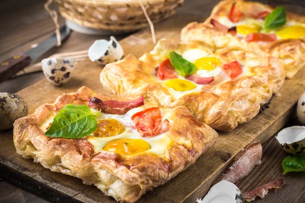 Tarta de huevos de codorniz — Foto de Stock