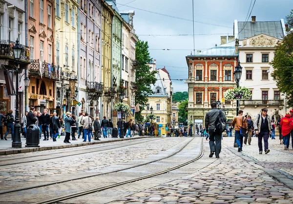 Praça principal de Lviv — Fotografia de Stock