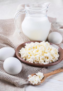 yumurta, süt ve kaymak