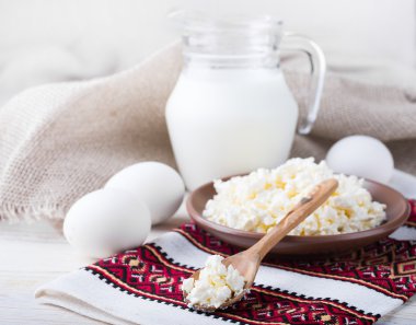 yumurta, süt ve kaymak