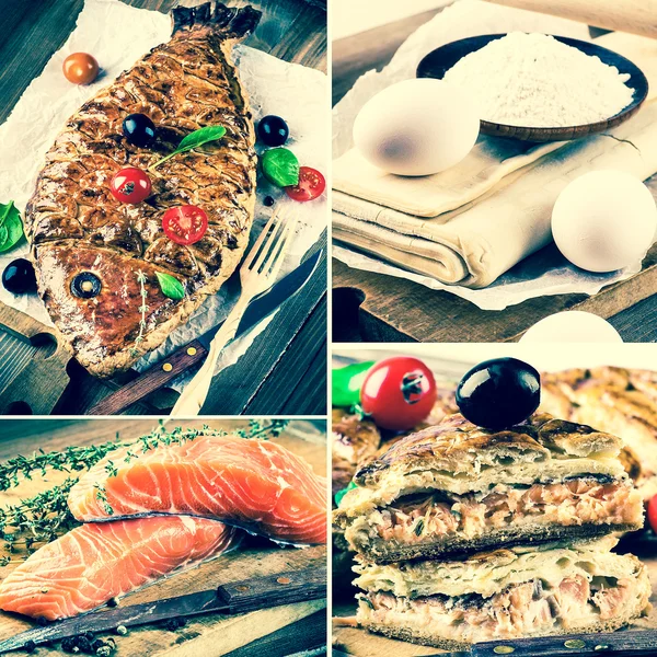 Pastel de pescado con salmón —  Fotos de Stock