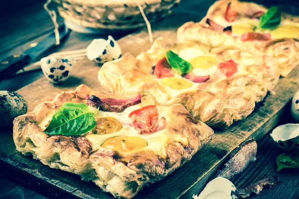 Pastel de huevos de codorniz — Foto de Stock