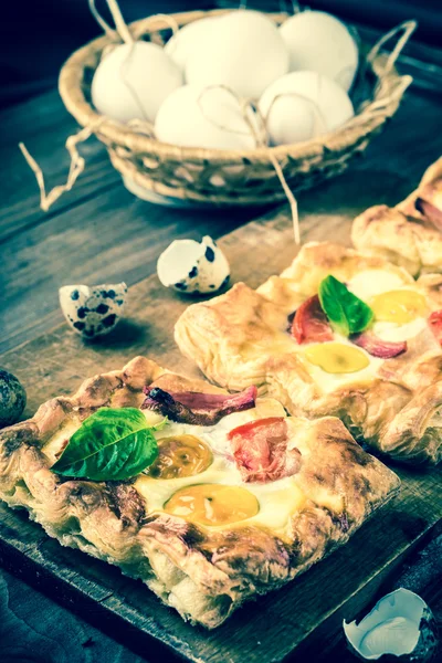Pastei van kwartel eieren — Stockfoto