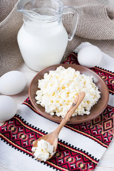 Yumurta, süt ve kaymak — Stok fotoğraf